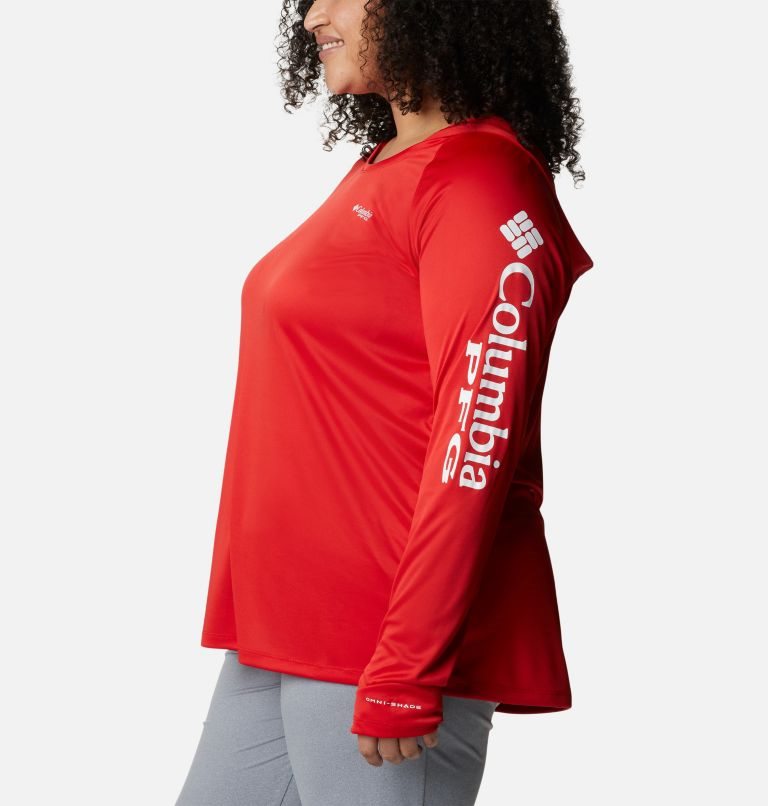 Columbia PFG Tidal Tee Hettegensere Dame Rød | Plus Size 24607F